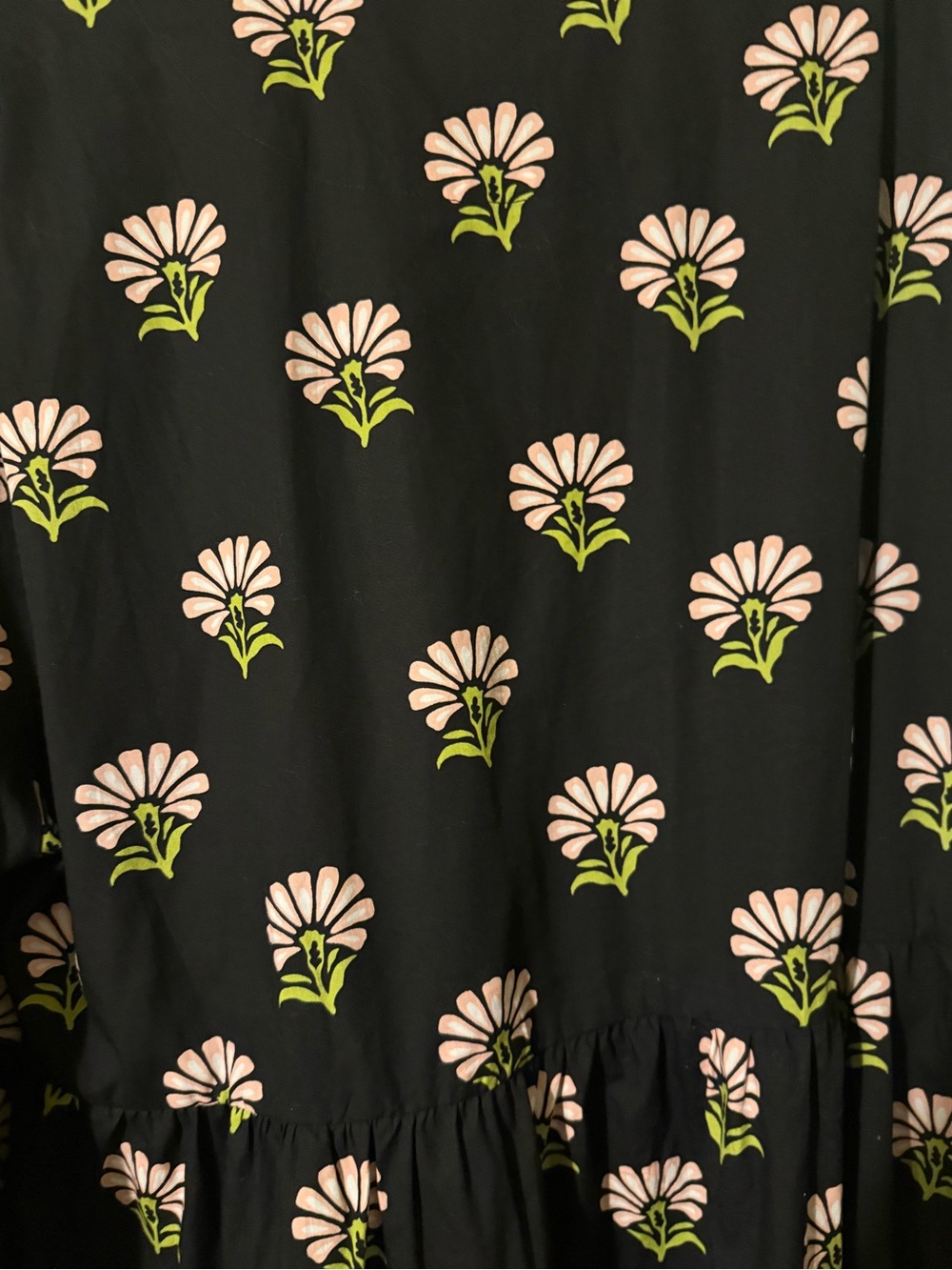 Maeve by Anthropologie Black 3/4 Sleeve Floral Midi Dress - Picture 14 of 14